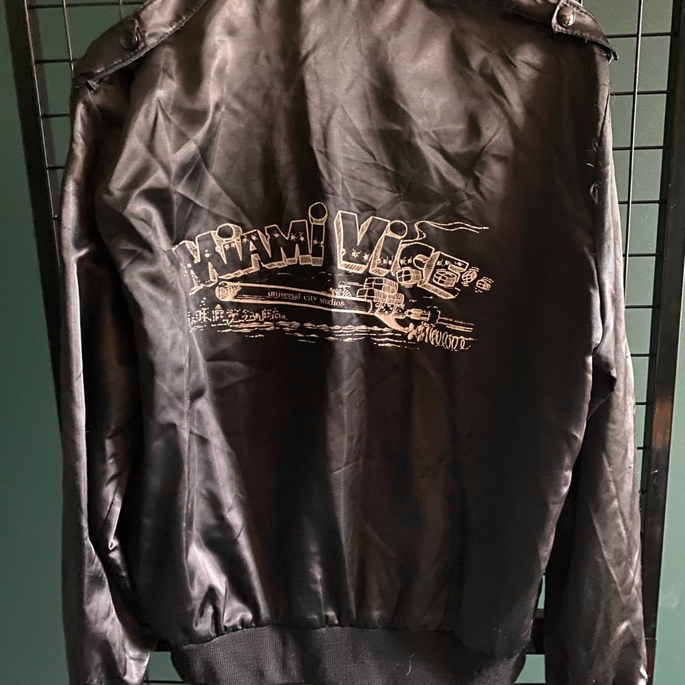 Vintage Black Miami Vice Graphic Jacket - Picture 5 of 11